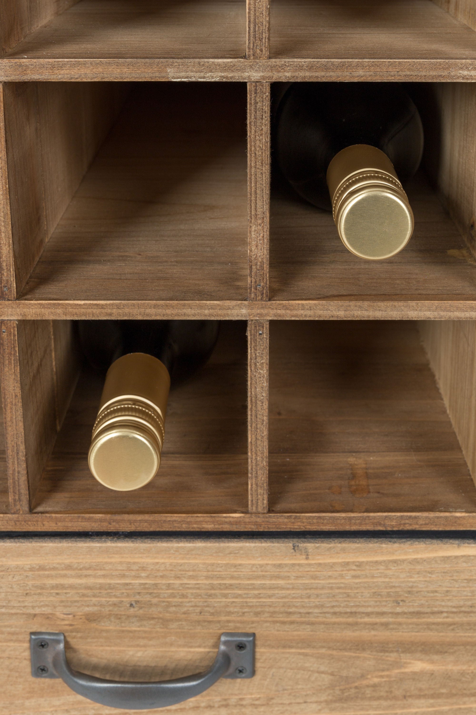 Edgar Natural Fir Wood Drinks Open Drinks Cabinet